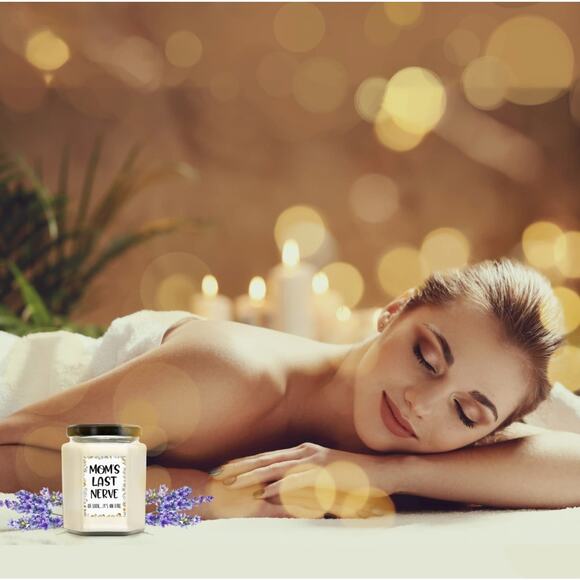 Candle for Mom Lavender Soy Mothers Day Gift Glass Jar Funny Joke Last Nerve - Picture 9 of 9